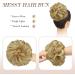 FESHFEN Messy Bun Hair Piece - Wavy Curly Chignon Ponytail Extension in Lightest Ash Brown & Bleach Blonde - Thick Updo Hairpiece for Women, Girls, Kids - 38g - 1PCS - Buy Online on GoSupps.com