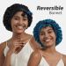 Silk Satin Bonnet for Curly Hair | Double Layer Reversible Cap for Women | Blue Sleeping Bonnet - Buy Online on GoSupps.com