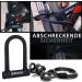 KRASER KR65145B U-Lock Bicycle Lock - High Security Universal U Bike Lock with 120cm Steel Cable & Bracket for Enhanced Protection - Buy Online on GoSupps.com