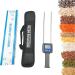 TK100GF Grain Flour Moisture Meter Starch Moisture Tester Corn Wheat Rice Bean Paddy Flax Oats Powder Moisture Meter Analyzer with LCD Display Sensitive Probe 11 Kinds Grain Flours Humidity Tester