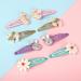 Girls Flower Snap Hair Clips - Sparkly Unicorn Hair Accessories for Toddlers & Kids - Colorful Rabbit Barrette Hair Pins - Party Birthday Gift - 8Pcs - Buy Online on GoSupps.com