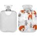 Cute Foxes & Rabbits Hot Water Bottle (1L) - Soft Warm Cover for Bed Hands Neck & Shoulders - Perfect Winter Comfort - Buy Online on GoSupps.com