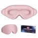 Sleep Mask for Women Men 3D Deep Contoured Eye Mask for Sleeping No Pressure Eye Covers Block Out Light Blindfold with Adjustable Elastic Strap for Sleeping Yoga Traveling Pink A-pink