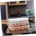 Mikikit 34 Egg Preservation Box Plastic Serving Tray Fridge Egg Holder Tray Kitchen Egg Tray Flat re-usable - Buy Online on GoSupps.com