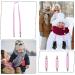 PEUTIER 4pcs Mitten Clips and Hat Clip Elastic Stainless Steel Winter Glove Clips Glove Attachment Clips Mitten Holder String Attachment Straps for Toddlers Kids Adults Pink - Buy Online on GoSupps.com
