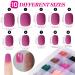 Matte Press on Nails Short FANDAMEI - 12 Packs 288PCS Acrylic Fake Nails Full Cover Small Matte Glue on Nails with 10g Glue - 12 Solid Color False Nails for Small Hands - Buy Online on GoSupps.com