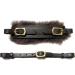 PS Horse Article Set - Bitless Bridle with Flower Brass - Gold - Real Sheepskin Brown & Gold Fittings | International Shipping - Buy Online on GoSupps.com