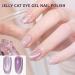 Jelly Cat Eye Gel Nail Polish Purple Glitter Crystal Gel Polish Purple Magnetic Nail Polish Soak Off UV/LED Holographic Gel Polish Sparkly Cat Eye Gel Polish for Nail Art Manicure Salon DIY at Home - Buy Online on GoSupps.com