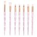 WLLHYF Makeup Brushes 7Pcs Crystal Handle Cosmetic Brush Set Professional Make up Brushes Foundation Face Powder Brush Eyeshadows Blending Blush Brushes Colorful