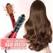 Hot-Air Hair Brushes 3-in-1 Hot Air Styler and Rotating Hair Dryer for Dry Hair Curl Hair Straighten Hair with 2 Interchangeable Brushes 3 Temperature Settings for Dry and Wet Hair - Buy Online on GoSupps.com