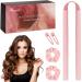 HRYYDS Upgraded Heatless Hair Curler, with Gift Box, Velvet Heatless Curls Headband ?- No Smell, Hair Curlers to Sleep in, Heatless Hair Curlers for Long Hair and Medium Hair pink