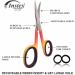 INSTEX Cuticle Nail Scissors and Files Set with Nail Pusher - Professional Curved Steel Blade for Precise Eyebrow and Toenail Grooming | Manicure Pedicure Tools for Men and Women - Includes Leather Pouch (Red Yellow) - Buy Online on GoSupps.com
