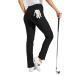 Willit Women's Golf Pants Stretch Casual Pull on Pants Quick Dry Hiking Pants Tummy Control Black Large