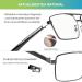ABEJOJO Men's Blue Light Filtering Reading Glasses - Full Frame Metal Anti-UV Eye Strain Relief Gray 3 Diopter - Buy Online on GoSupps.com