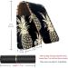 Travel Lipstick Organizer Case - Portable Makeup Bag with Mirror | Black White Graffiti Pineapple - Perfect for International Shipping - Buy Online on GoSupps.com