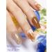 TrueShei Brown Flowers UV Gel Nail Foils - 20 pcs Self-Adhesive Nail Film Stickers | Perfect Gellack Wraps for Stunning Nail Art - Buy Online on GoSupps.com