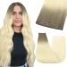 Youngsee genius real hair treat ombre 60cm virgin brawl real hair for the intake light brown ombre ombre platinum blonde extensions real hair treating real hair smooth 25g #r8t60 60 cm 2-genius confessions- #r8t60