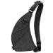 Sling Crossbody Bag Travel Anti Theft Safe Bag for Men Women Boys Waterproof Strap on Right Shoulder-black