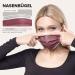 HARD 50 Disposable Face Masks | Made in Germany | CE Certified | Triple Layer Filtration | Elastic Earloops | Adults - Bordeaux (50 Pack) - Buy Online on GoSupps.com
