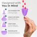 EcoBlossom Reusable Menstrual Cup Set - The Most Reliable Medical Grade Silicone Period Cups - Comfortably use for 12 Hours (2 Large Cups) Large (Pack of 2) - Buy Online on GoSupps.com