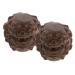 PopetPop Massageball 2 pieces of wooden massage balls Baoding balls made of wood walnut form Chinese health exercise Stress balls Hand self-massage trigger points Roller-gadgets