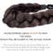 BOBIYA Afro Thick Yaki Straight Wide 2 Strands Synthetic Braided Headband Kinky Straight Plait Headband (Brunette Brown) - Buy Online on GoSupps.com