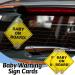 2 Pcs Baby on Board Car Sign Set | 12cm x 12cm Safety Warning Signs with Double Suction Cups | Reusable & Durable Stickers for Car Window | Easy to Apply & Remove - Buy Online on GoSupps.com