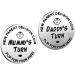 huishi Funny Decision Coin for New Parents Gifts for Mum Dad Newborn Baby Gifts Flip Coin Decision Mother's Day Baby Shower Gift Birthday Anniversary Stainless Steel (Silver)
