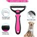 MEKEET Pet Dog Grooming Comb - 2-in-1 Deshedding & Dematting Brush | Double-Sided Undercoat Rake for Long & Medium Hair Cats and Dogs in Red - Buy Online on GoSupps.com
