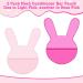 2 Pcs Rabbit Shaped Shampoo Conditioner Bar Pouch Set for Travel | Light Pink & Rose Pink | Exfoliating Loofah Bubble Foam Net - Buy Online on GoSupps.com