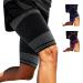 Abyon thigh bandage for men and women 2 pieces thigh compression breathable non -slip slipproof for knee tendon quad groin pain muscle fiber tear cramps Large black