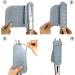 Travel Pad for Hair Tools - Heat-Resistant Counter Protection for Curling Irons & Straighteners | Includes Glove | Lessmon Gray 22.9x16.5cm - Buy Online on GoSupps.com