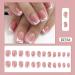Mrcuvaryas French Press On Nails - 24 Glossy Acrylic Self-Adhesive Nail Tips with Rhinestones for Women & Girls - Buy Online on GoSupps.com