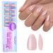Almond Press On Nails - BTArtboxnails Short Nail Tips Cat Eye XCOATTIPS Pre-applied Tip Primer Soak Off Acrylic Fake Nails Glue On Nails In 16 Sizes - 160 Nail Extension Bling Baby C-Bling Baby Short Almond