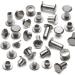 YORANYO 110-Piece Assorted Silver M5 Chicago Screws Leather Rivets for Leather Craft & Bookbinding - Buy Online on GoSupps.com