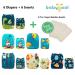 babygoal Reusable Cloth Diapers for Baby Boys  One Size Adjustable Washable Pocket Nappy Covers 6 Pack+ 6pcs Microfiber Inserts+4pcs Bamboo Inserts 6FB15 Chick deer dinasaur - Buy Online on GoSupps.com