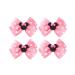 4Pcs Mouse Ears Bow Clips for Girls Women 4Inch Birthday Party Decorations Gift Costume Hair Accessories Polka Dot Pink