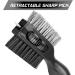 Golf Club Brush & Groove Cleaner 2-in-1 | Retractable Zip-line & Sharp Pick | Metal Buckle | Nylon & Wire Bristles | Black Upgraded - Buy Online on GoSupps.com