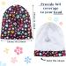 Satin Lined Kids Hair Bonnet for Sleeping - Cute Pattern, Multicoloured - Buy Online on GoSupps.com
