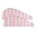 Graffiti Stripe Pattern Dry Hair Cap 2 Piece Quick Drying Towel Set with Button Headband Super Absorbent Soft & Comfortable
