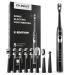 DrDent X Edition Sonic Electric Toothbrush - 8 Dupont Brush Heads - 5 Cleaning Modes with Smart Timer - Interdental and Tongue Cleaner Brush Head Included - One Charge Lasts 60 Days