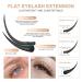 Nagaraku Ellipse Flat Eyelash Extensions | Professional Double Split Tip Individual False Eyelashes | U-Shaped Design | 0.20mm D Curl | 8-12mm Mix - Shop Internationally - Buy Online on GoSupps.com