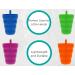 Arrow Sip-A-Cup with Built-In Straw for Kids - Purple Blue Green Orange (4 Pack) - Buy Online on GoSupps.com