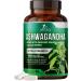 Organic Ashwagandha Capsules - Pure Organic Ashwagandha Powder & Root Extract Capsules - Extra Strength Stress Support Plus Thyroid Support Supplement - Vegan Gluten Free Non-GMO - 60 Capsules 60 Count (Pack of 1)