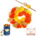 Ghasitaram Gifts Rakhis Online - Rakhi for Brother-RM-268 Bhaiya Bhabhi Rakhi with 100 GMS of Dryfruits Mix Can 200 GMS of Kaju katli Rakhi Set & 100g Dryfruits Mix Can 200g Kaju katli