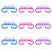9-part handle-nail brush plastic handbrush nail scrubber cleaning brush hand beauty brush mini brush head suitable for nails pet teeth