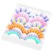 minkissy 5 Pairs Colored False Eyelashes Colored Cluster Lashes Colorful Lashes Winged Eyelashes Makeup Eye Lashes Carnival Party Eyelashes Makeup Tools Imitation Miss Fluffy