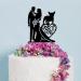 Couple Wedding Cake Topper Bride And Groom With French Bulldog Dog Cake Topper Custom Dog Pet Topper Personalized Wedding Topper Bride Cake Topper Gift for Wedding Anniversary