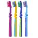 Shield Care Flex Junior Toothbrush with Spring Neck  Maximum Oral Care for Kids - Super Soft Bristles  4 Colors - 4 Count (Pack of 1)