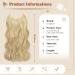 Feshfen Invisible Hair Extensions | Adjustable Dark Ash Blonde 50cm Curly Wire Extensions for Women - Buy Online on GoSupps.com
